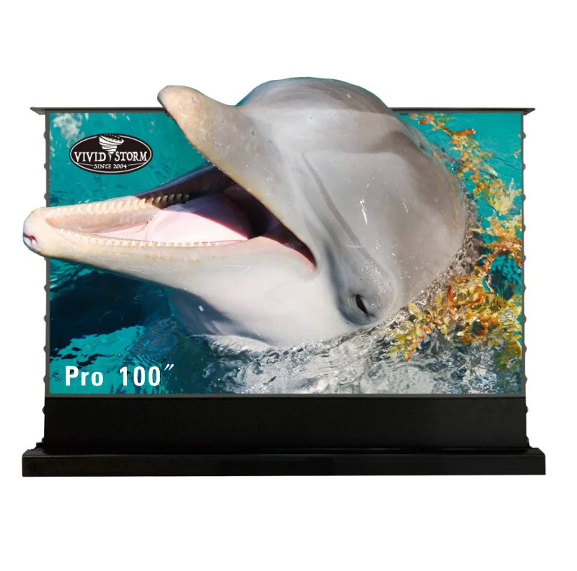 
Pro VIVIDSTORM 100inch motorized floor rising ARL laser projection screen 