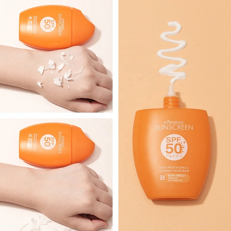 KORMESIC Wholesale Sun Screen Cream Spf 50 Private Label Organic Facial Whitening Uv Sunblock Cream Korean Sunscreen Sp