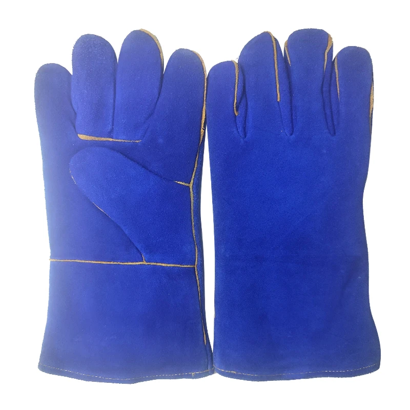 Manufacture wholesale good quality Argon Dexterity Custom Welding hand protective leather Gloves