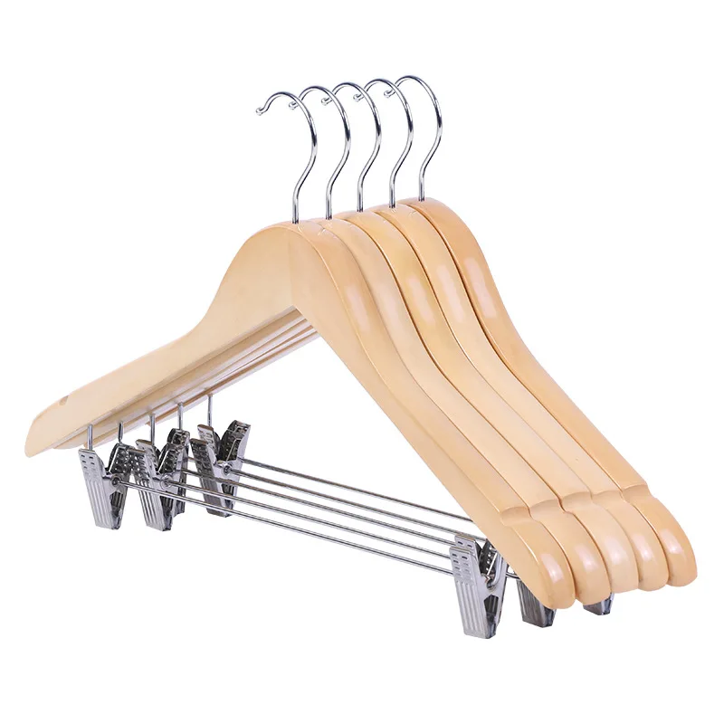Wholesale Thickened Clothes Hanger Maple High-grade Raw Wood Men Clothes Hanger