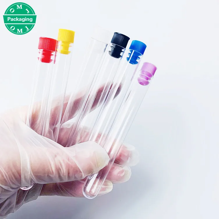 Fixed Size Medical Plastic Test Tube With Plastic Screw Cap