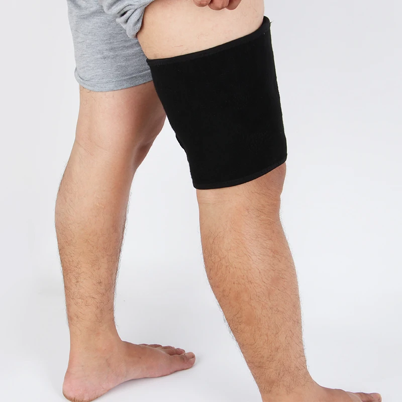 Оптовая продажа, спортивный эластичный неопреновый Регулируемый шарнирный бандаж на колено для бедра, профессиональный защитный бандаж на ноги для бега
