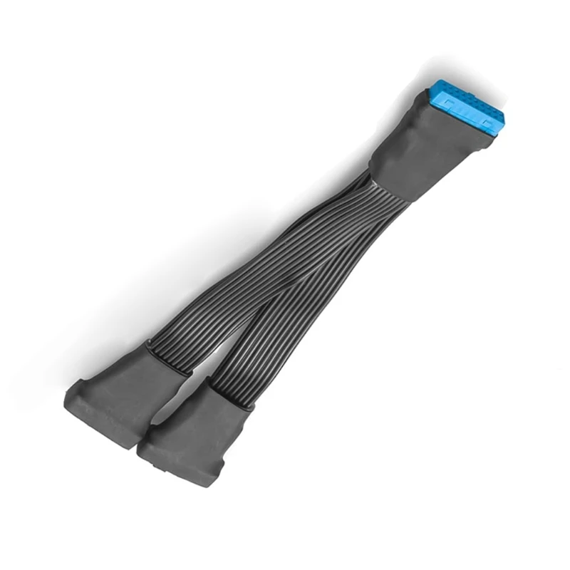 Hot Small Mini USB 3.0 19 Pin 20Pin Internal Extension Header 1 to 2 Adapter Splitter Cable for Motherboard