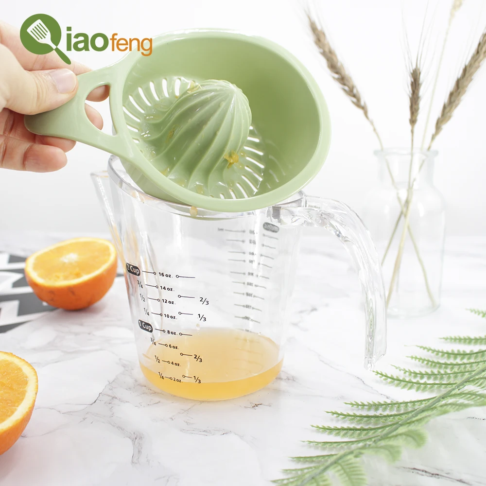 Orange Juicer Press Handheld Lemon Lime Citrus Squeezer with Measuring Cup