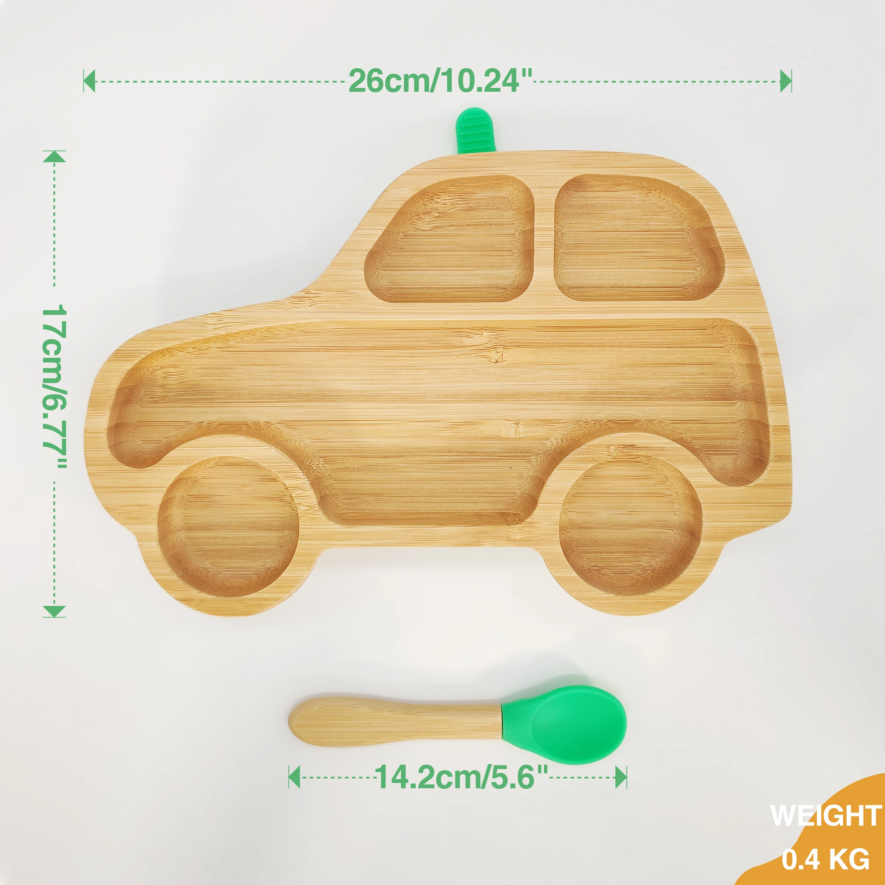 Hot sells Customize the tableware kids dining Baby feeding tableware bamboo baby plate