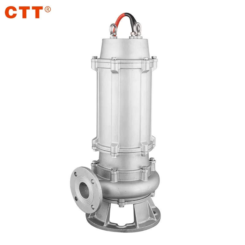 7.5HP 30m3/h 30m high volume pump station stainless steel small cheap submersible sludge and sewage pumps for sale