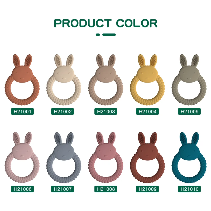 Factory Wholesale Lfgb Approved Bpa Free 100% Food Grade Animal Baby Silicone Teethers Baby Teethers Ring