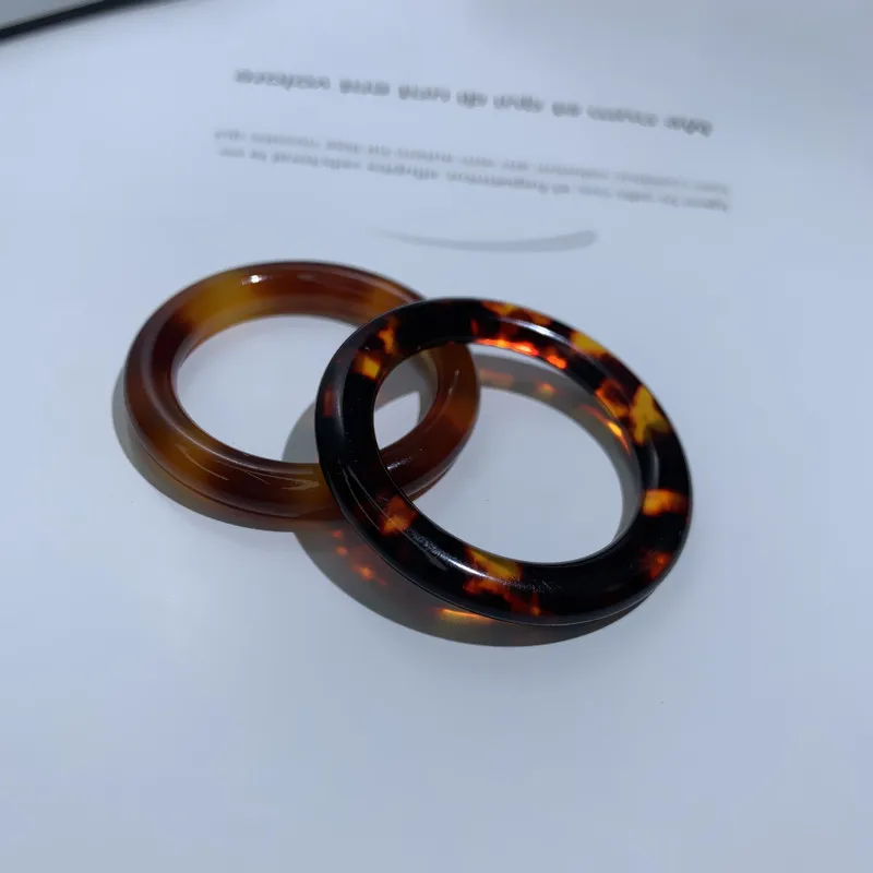 Peichi Customized Cellulose Acetate resin amber color O-ring round buckles for swimwear and handbag accessories parts