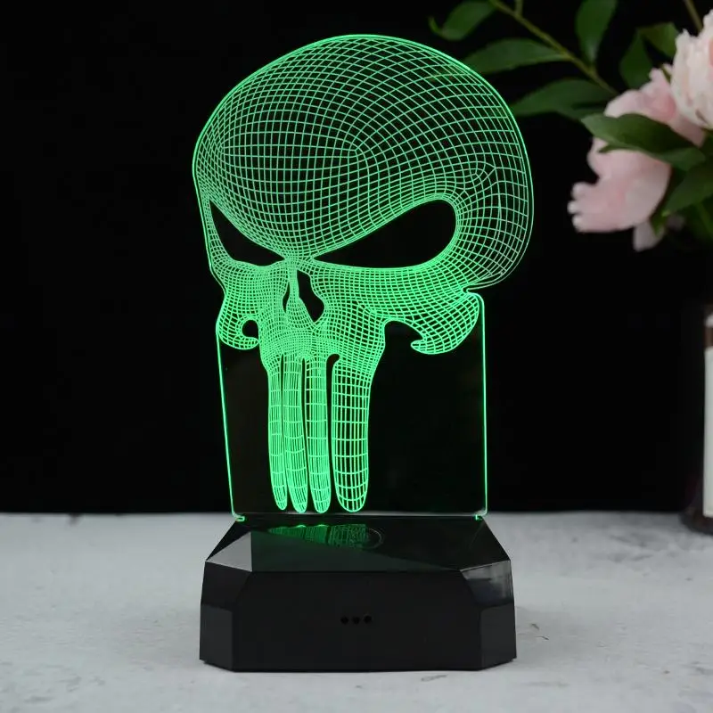 Пользовательские акриловые 3D лампа LED ночник рисунок слона 7 видов цветов Сенсорная настольная Оптическая иллюзия украшения спальни светодиодный потолочный светильник