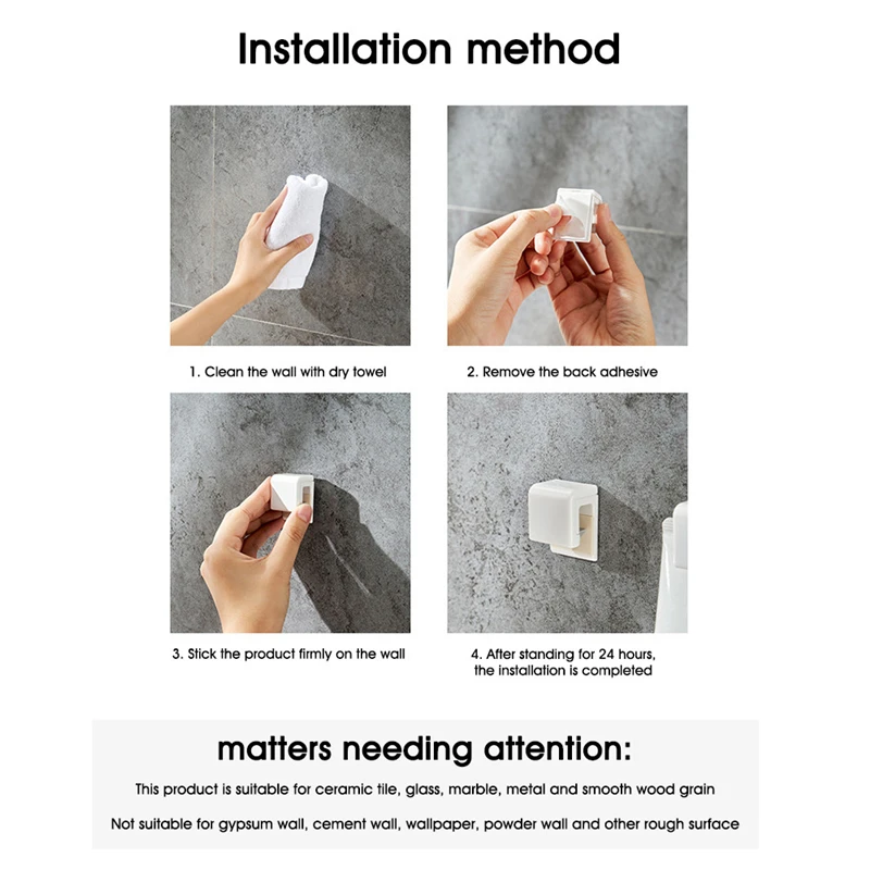 Клипса для чистки лица настенное крепление самоклеющийся органайзер для домашнего хранения аксессуары для ванной комнаты зубная паста подвесной держатель зажим H1127