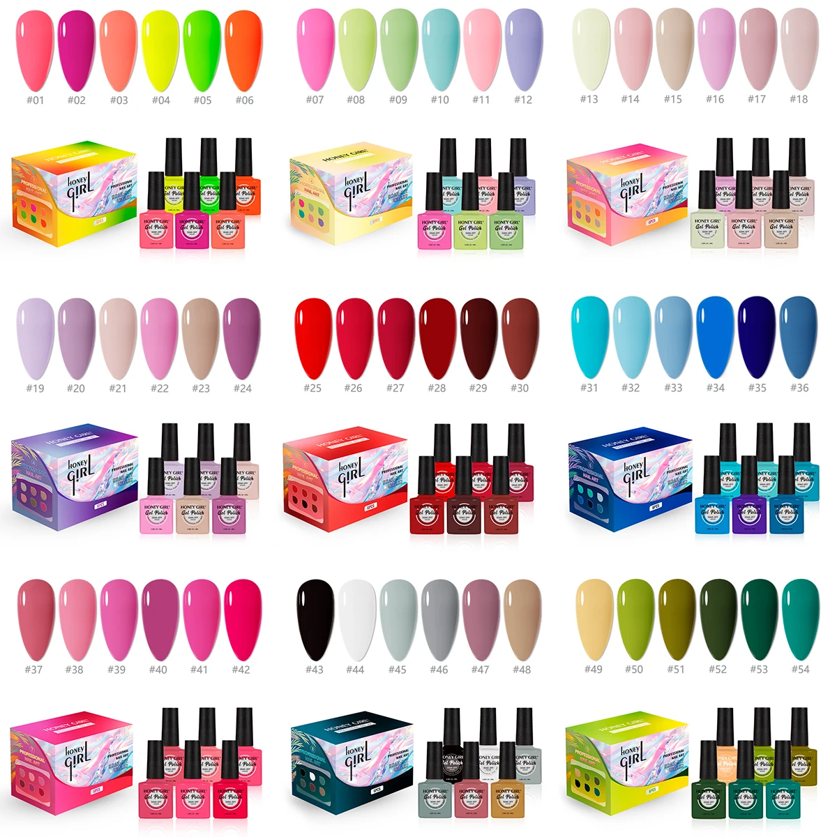 New Arrivals Nail Gel Set 60 Colors UV Gel Polish Set Wholesale 8Ml Soak Off Gel Nail Polish Set Free Sample