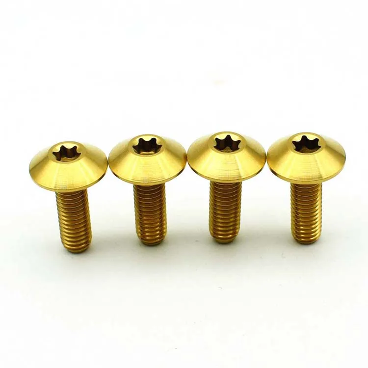factory price m6x17x1.0mm Titanium truss head bolts titanium button head screw for motorcycle
