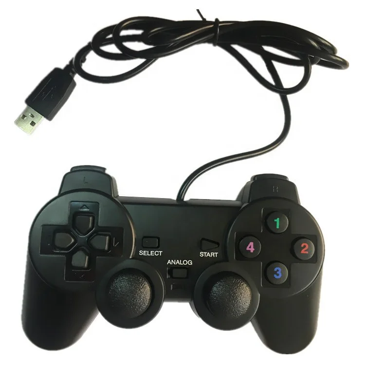Оптовая продажа Dualshock 2 контроллер для PS2 встроенные двойные Вибромоторы видеоигровые консоли с чувствительным