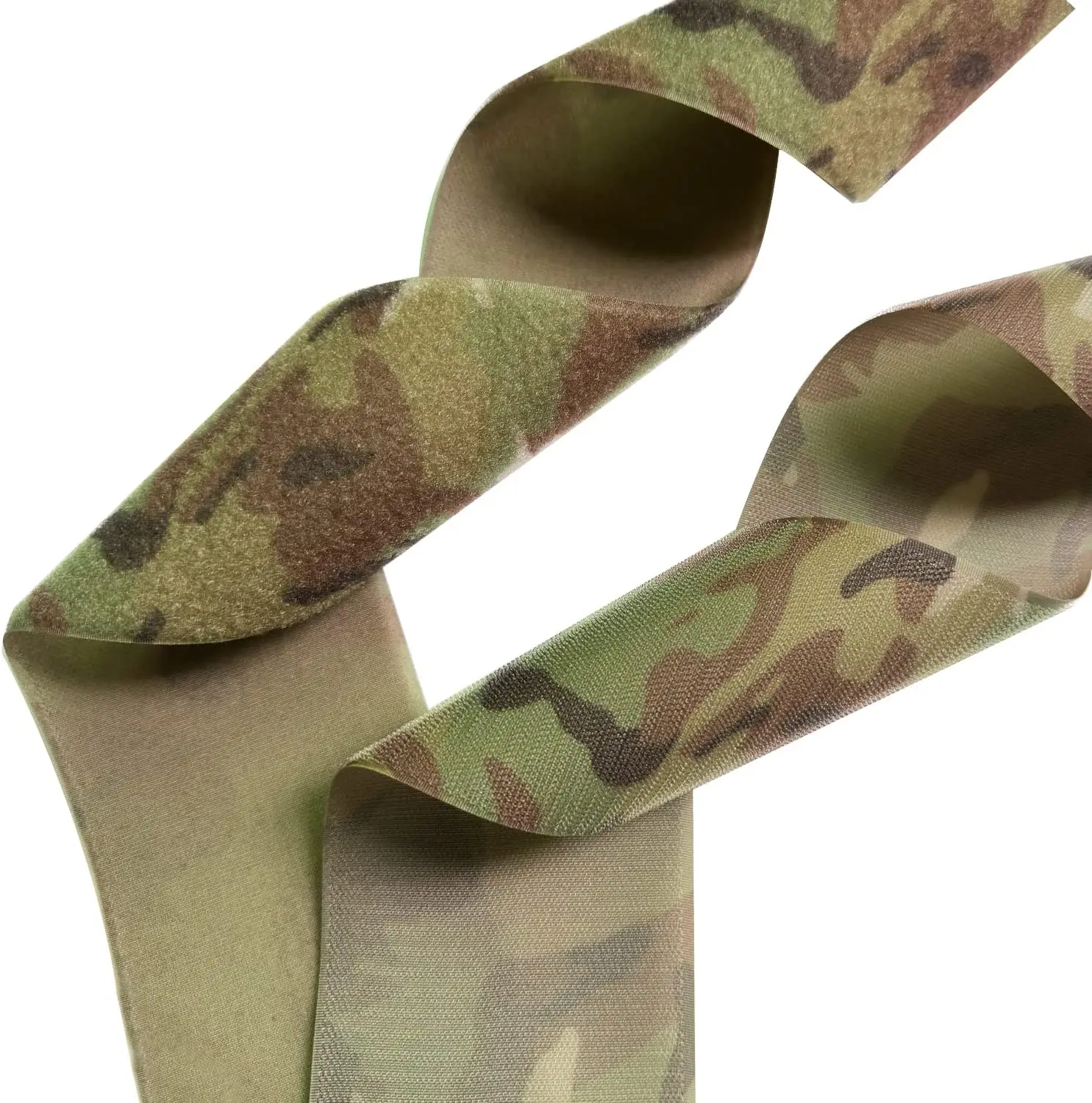 Camouflage Webbing Sew on Hook and Loop Tape Non-Adhesive Multicam Beige/Gray/Olive Drab Outdoor Clothes Backpack DIY