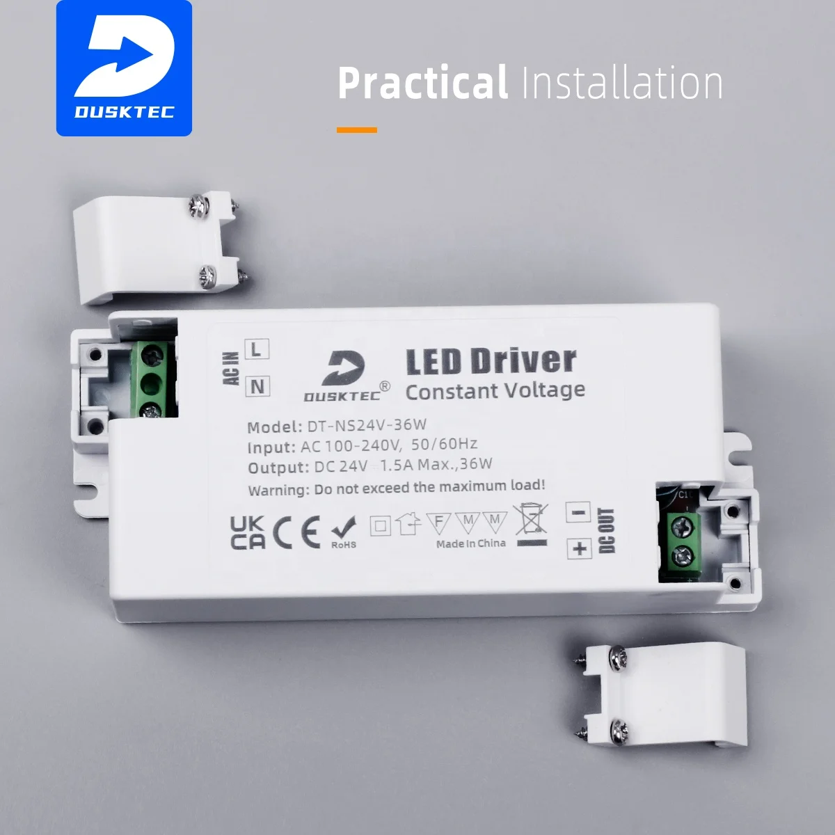  DUSKTEC Mini 6 Вт 12 15 24 30 36 48 60 75 постоянное напряжение В постоянного тока Светодиодный драйвер для низкого напряжения