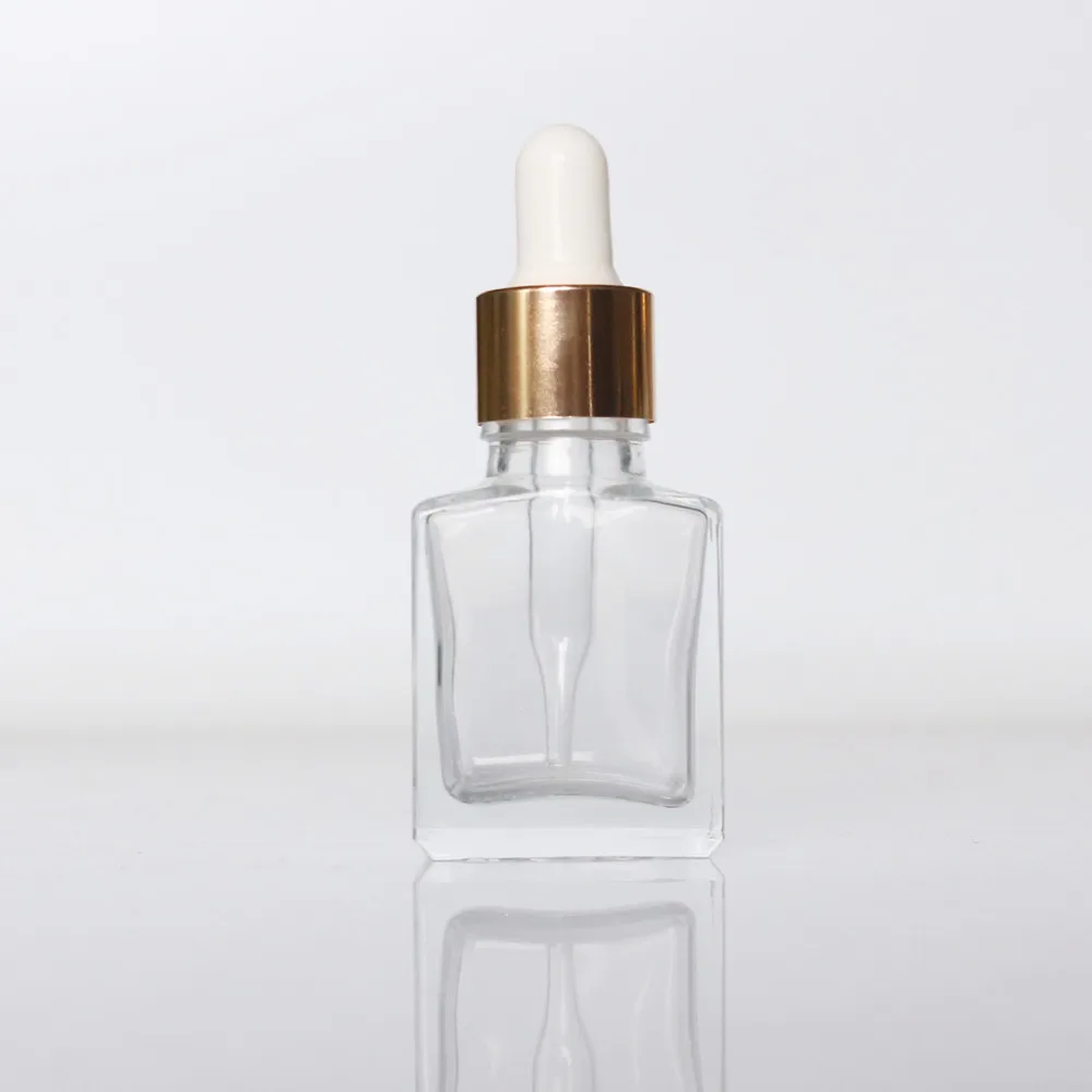 Clear bottle 1oz 15ml 30ml 50ml glass dropper bottle with childproof cap and measured pipette dropper