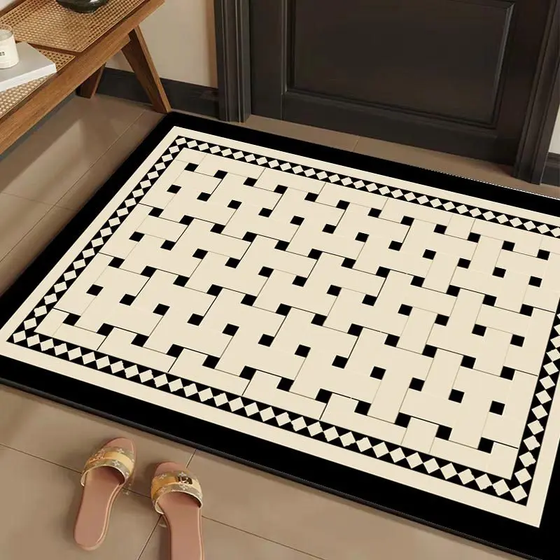 Quick-Drying Super Absorbent Mat Cartoon Animal Design Non-Slip Bathroom Entrance Rug Bathroom Bathroom Decor 40x60cm tiger