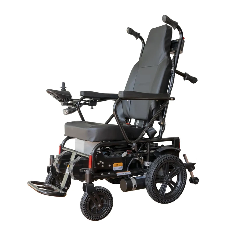 Premium Quality Folding Electric Carbon Steel Frame Brushed Motor Climbing Stairs Electric Wheelchair for Disabled People