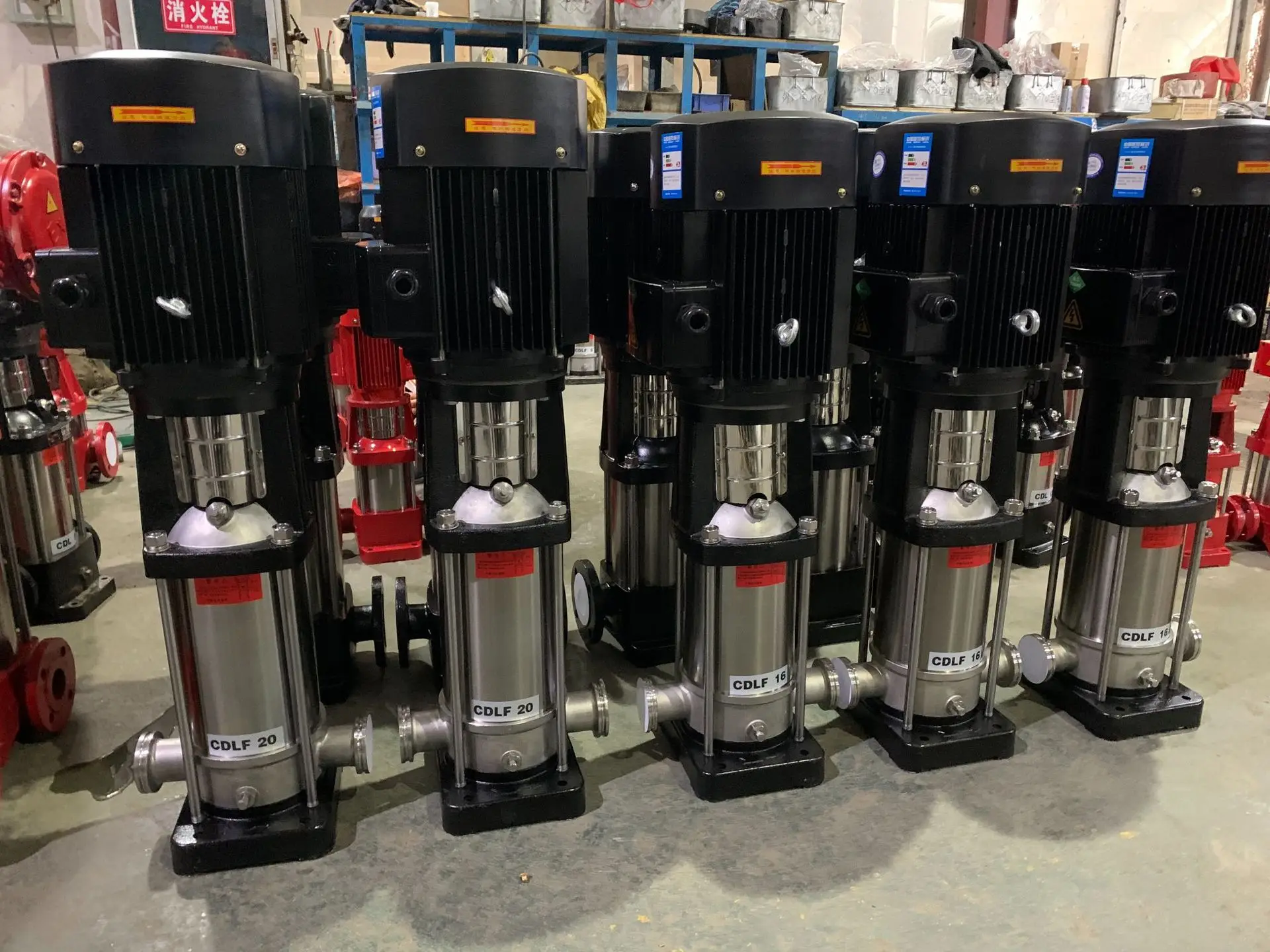 AC 380V cdlf vertical multistage centrifugal pump stainless steel impeller hot water circulating pump