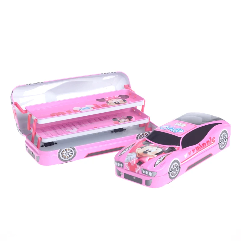 Colorful Two Layers Custom Metal Pencil Tin Box Tin Pencil Case for Kids Wholesale