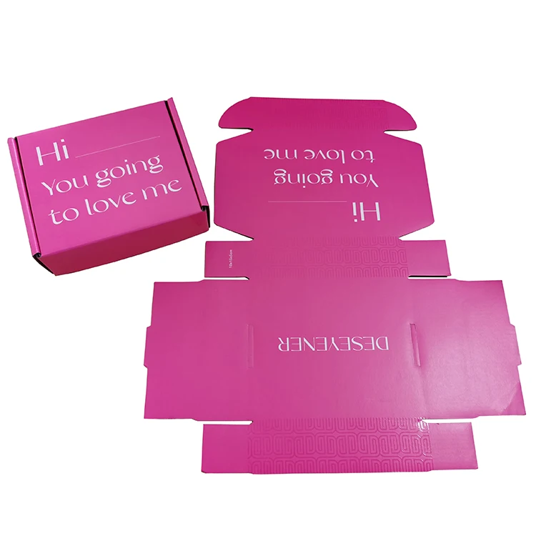 Custom eyelash jewelry shipping packaging mailer box manufacture, cosmetic shipment pink mailer boxes with custom logo