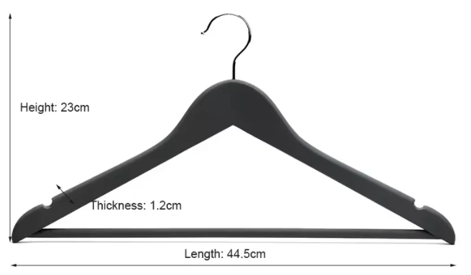 Biodegradable hangers custom hanger size marker non-slip wood hanger with rubber painting
