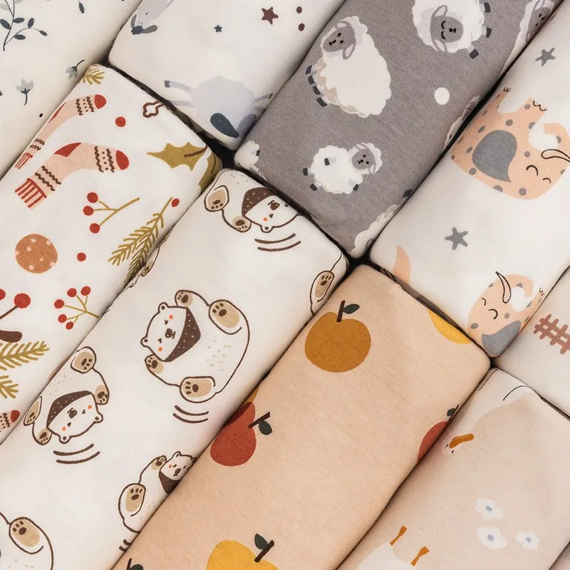 Soft Touch Organic Bamboo Viscode Spandex customize Printed Fabric For Baby Clothes