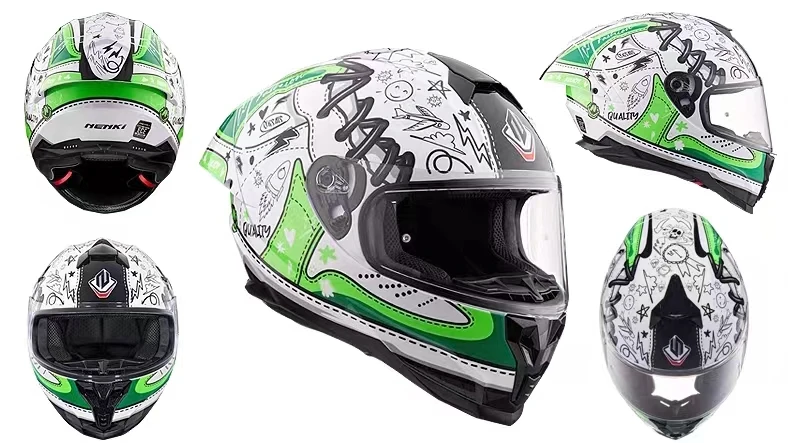 2024 DOT ECE Certified Large Tail Full Helmet Electric Racing Off Road  Motorcycle Helmet Motocross Helmet