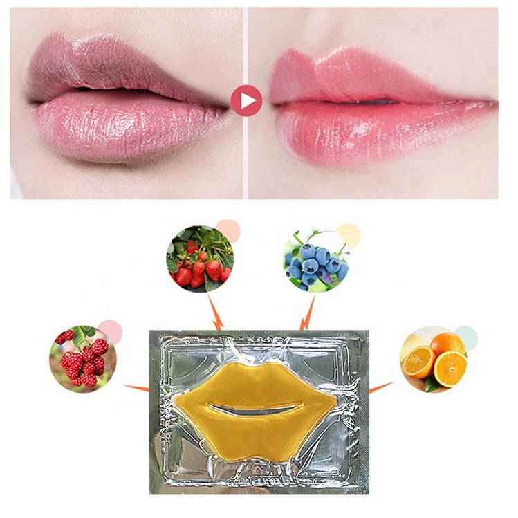 Wholesale custom private label herbal  lips care gel vegan collagen pink crystal lip mask