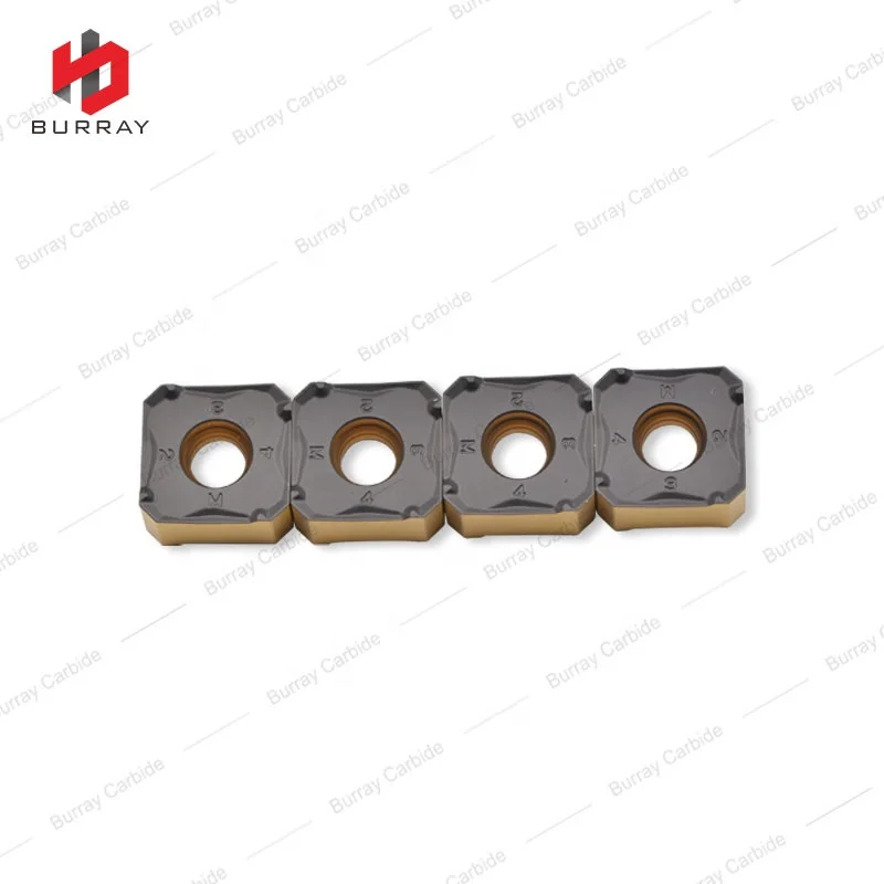 345R1305M-PM Face Milling Insert, Square Cermet Inserts with High Poductivity in Terms of Feed per Tooth and Metal Removal Rate