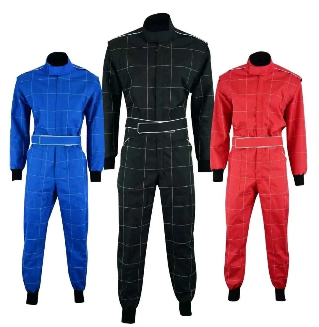 
OEM Custom Go Kart Cordura Race Suit BLACK-RED-BLUE - New Year- Offer Price 