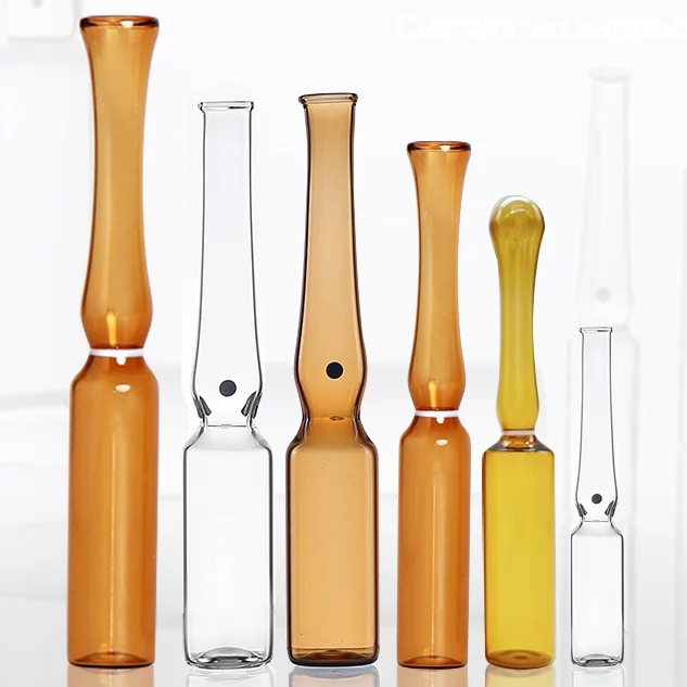 1ml 2ml 3ml 5ml 10ml 20ml empty Glass Ampoule Clear and Amber Pharmaceutical Glass Ampoule