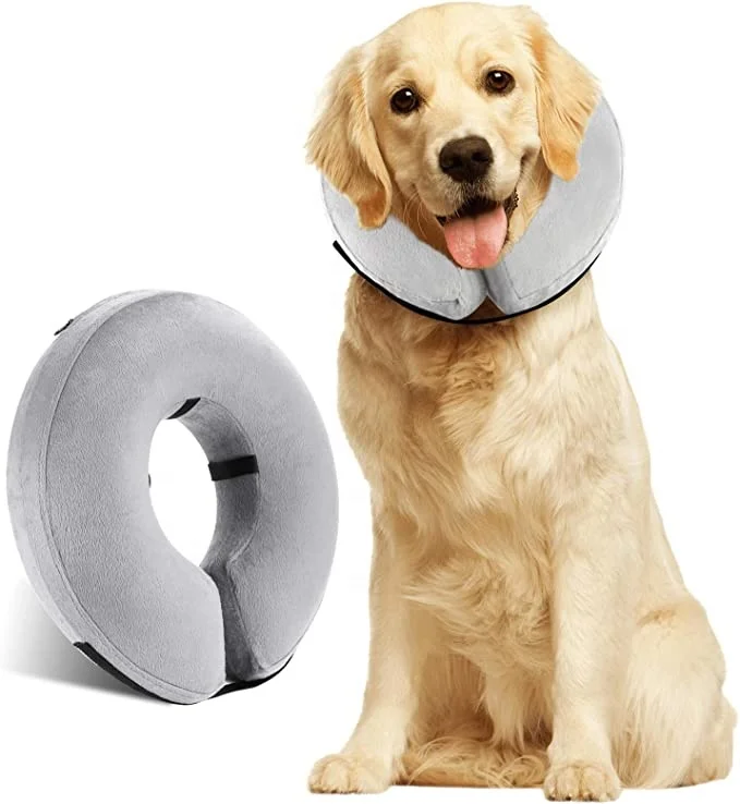 Dog Cone After Surgery, Protective Inflatable Collar, Blow Up Dog Collar, Pet Recovery Collar for Dogs and Cats Soft