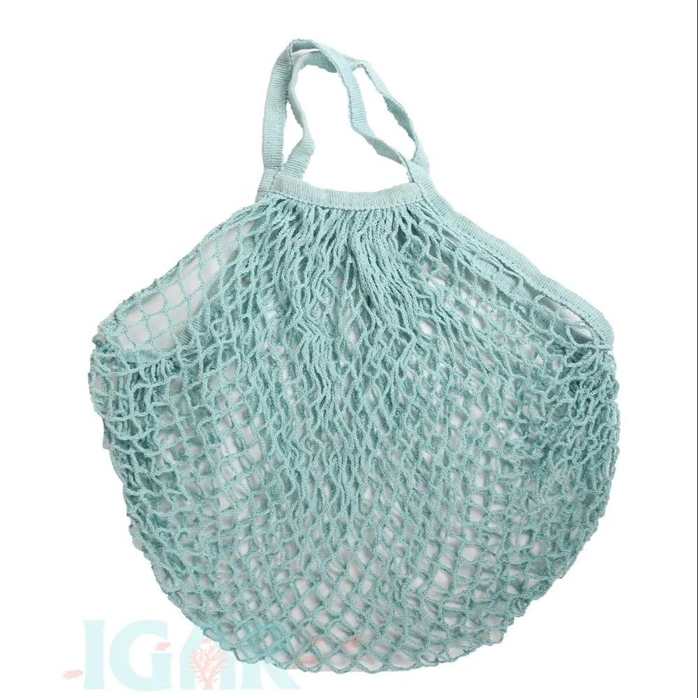 Fashion String Shopping Grocery Mesh Bag Net Bag Woven Home Storage Shoulder Handbag Natural Organic Grocery Tote Cotton Mesh