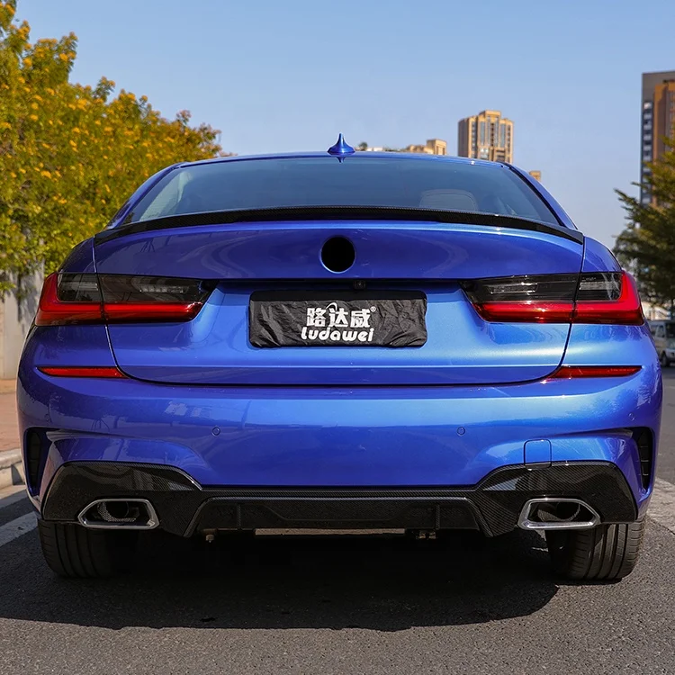 Автомобильный спойлер Ludawei из углеродного волокна МП для BMW 3 серии G20 2019 + задний багажника крыло автомобильные внешние аксессуары