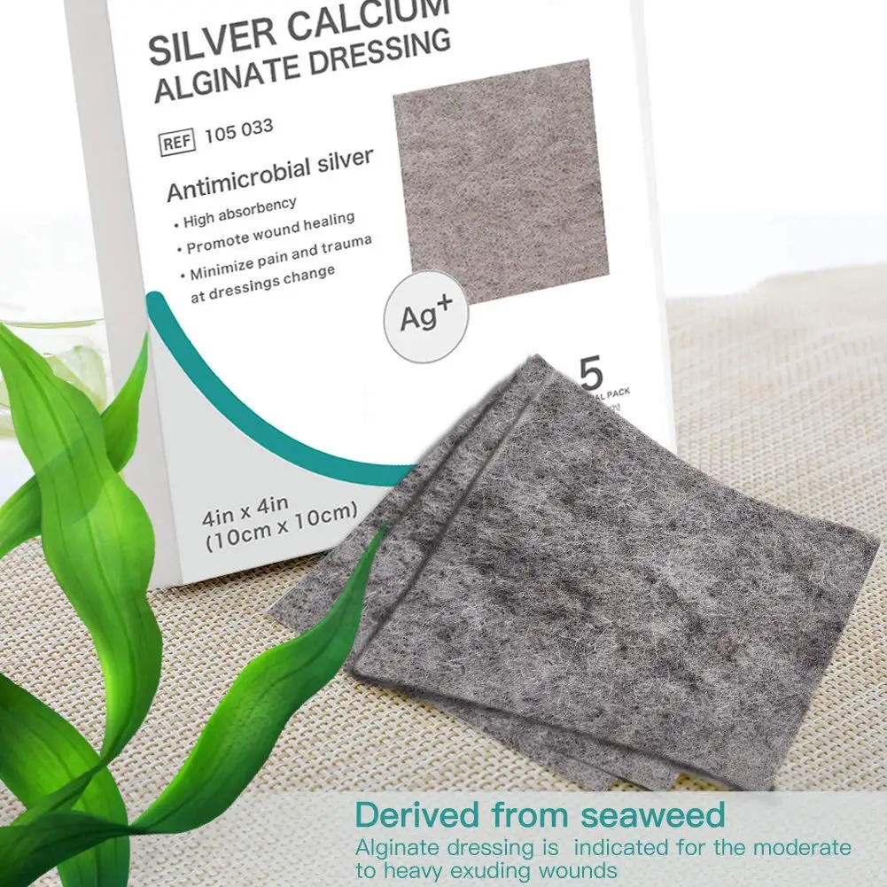 2022 hot sale winner medical ulcer silver alginate wound dressing