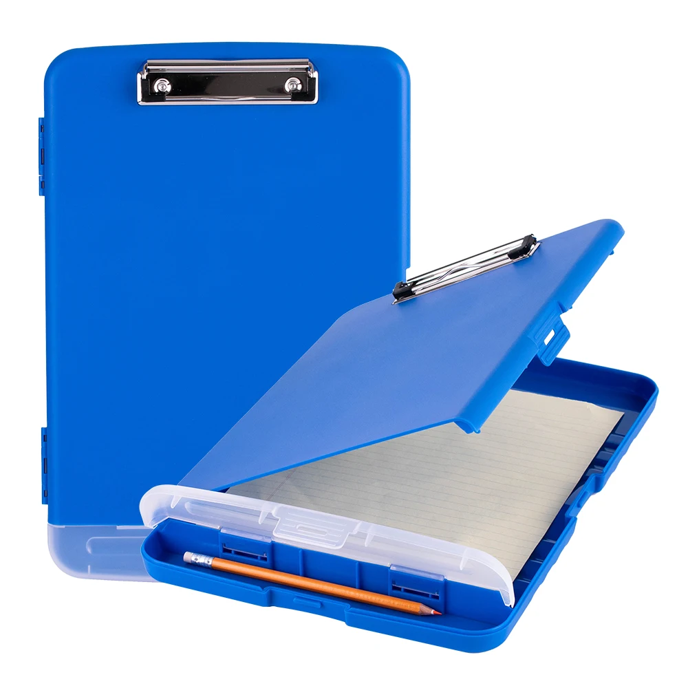 Praise Accept Customized Color Plastic folio Clipboard 8.5x11 with storage