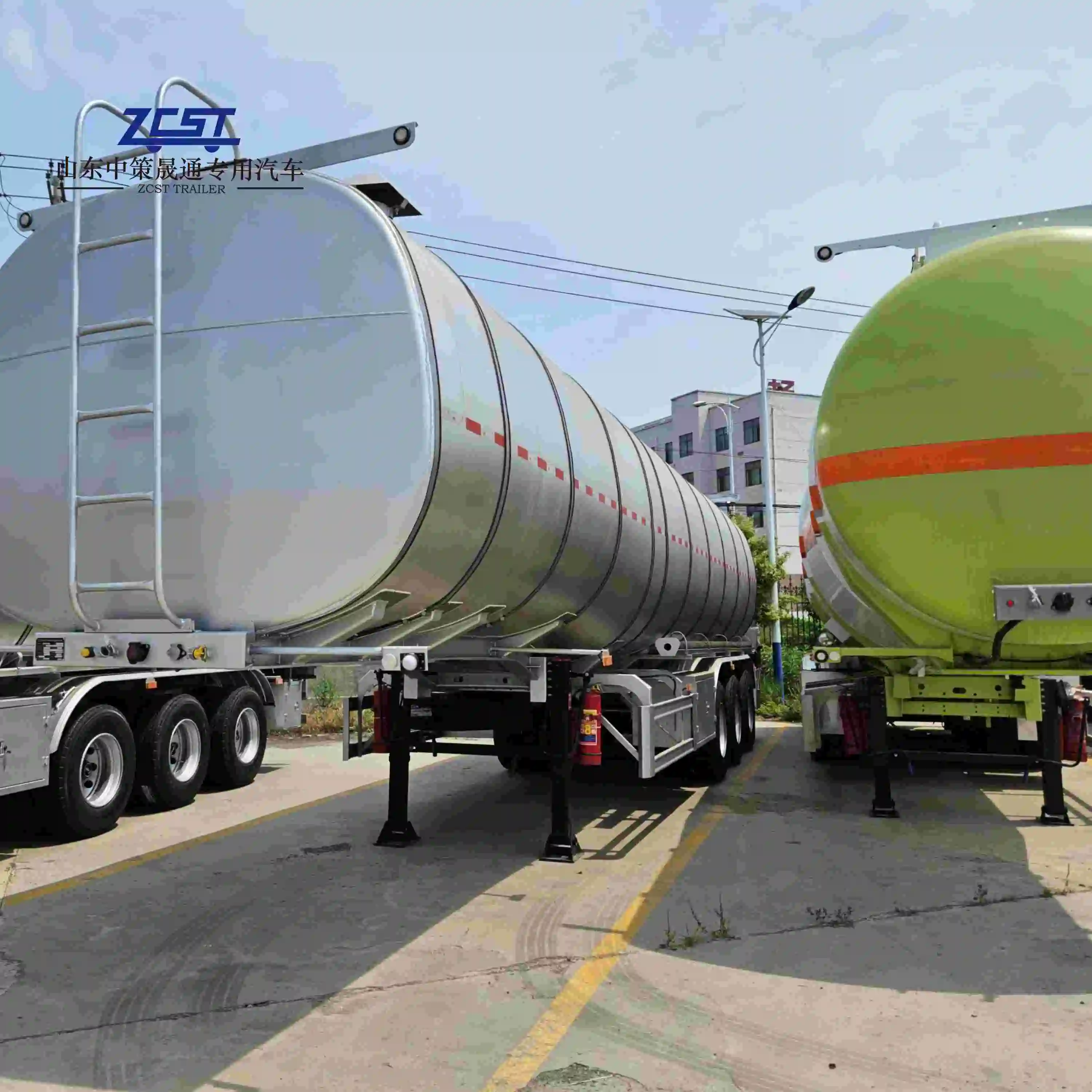 High Quality 3 Axle 40cbm Bitumen Asphalt Tank Semi Trailer Tanker Trailer Heating Liquid Asphat
