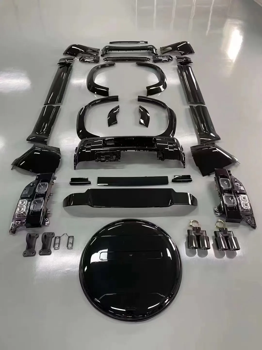 Haobang Upgrade black 007 bodykit body kit  auto accessories front bumper rear bumper   for land rover defender 90 110