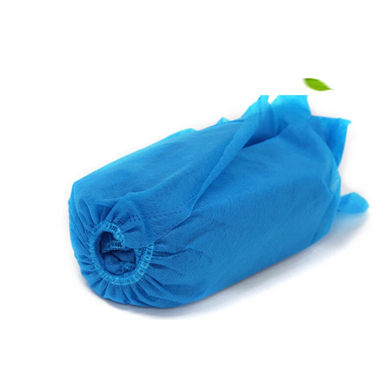 SPP No-slip Pattern 15*40cm Blue Plastic Shoe Cover with Double Elastic