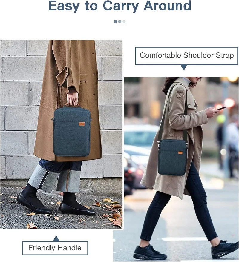 Waterproof 9 13 inch laptop cover handbag tablet carrying sleeve case sling bag with shoulder strap for ipad pro air