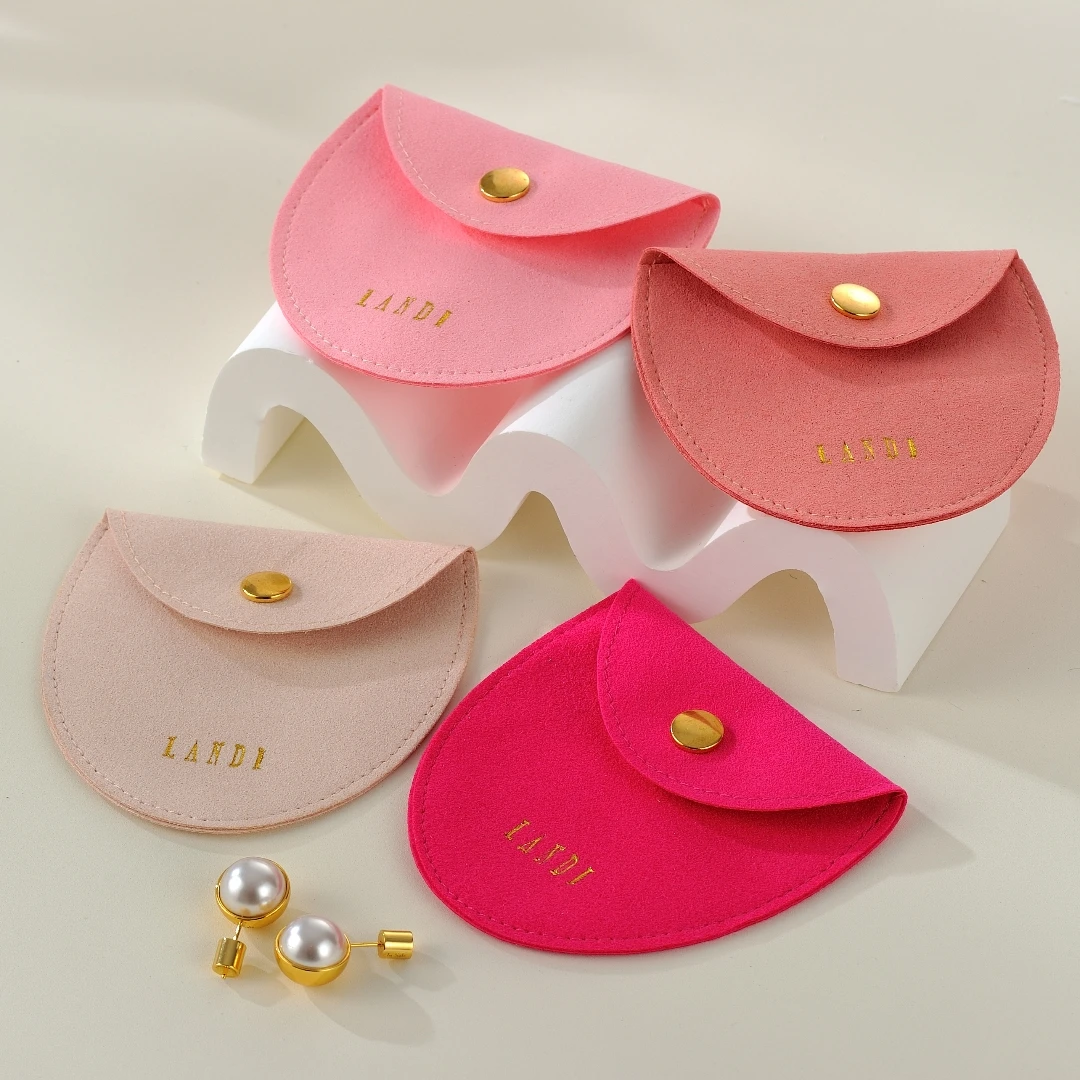 Wholesale Oval Pouch Magnet Boxes Pink Magnetic Closure Jewellery Gift Paper Box Luxury Folding Magnetic Jewelry Box Packaging