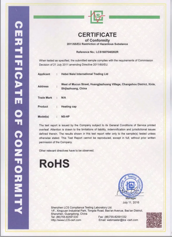 Human Hair Nourishing Wigs Care Heat Cap For Home Use