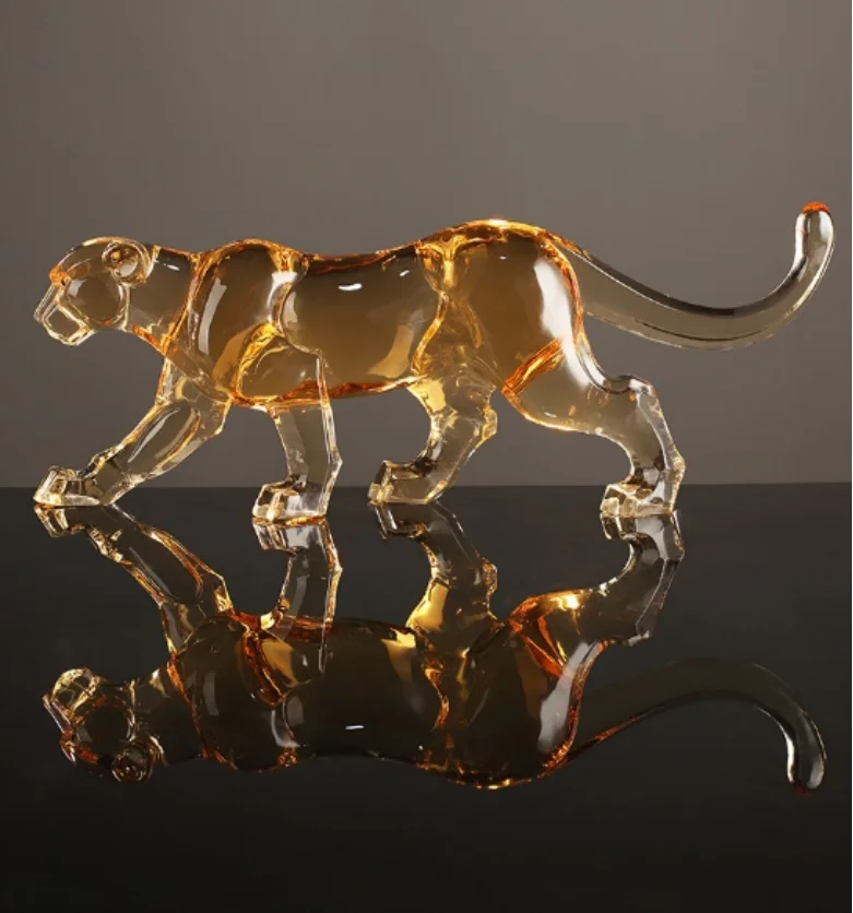 Home Decor Animal Model Crystal Figurine Statues Glass Bull Award 3d Souvenir Gift Package Etching Folk Art Transparent 1 Color