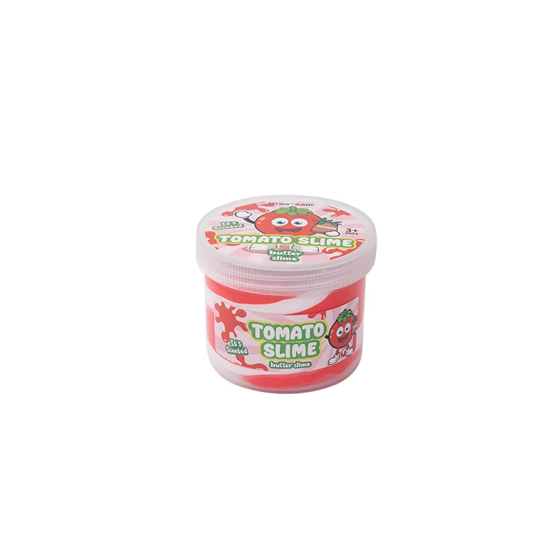 Butter slime-tomato red butter slime tomato accessories in it  lovely toys