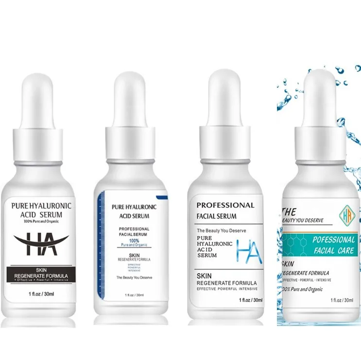 Customized logo facial serum organic whitening Aha 30% Bha 2% Niacinamide Anti Aging Hyaluronic Acid Serum