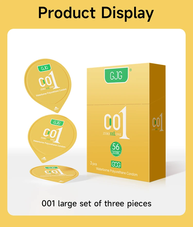 latex condom Polyurethane high-grade condom foreign trade section 001 ultra-thin water-based condoms