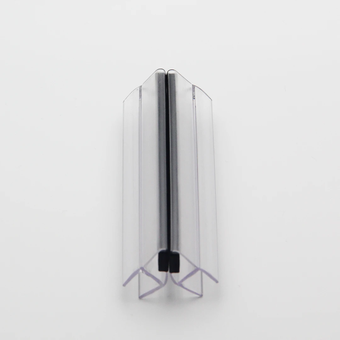 Replacement ultra clear poly 90/180 degree frameless shower enclosure magnetic seal