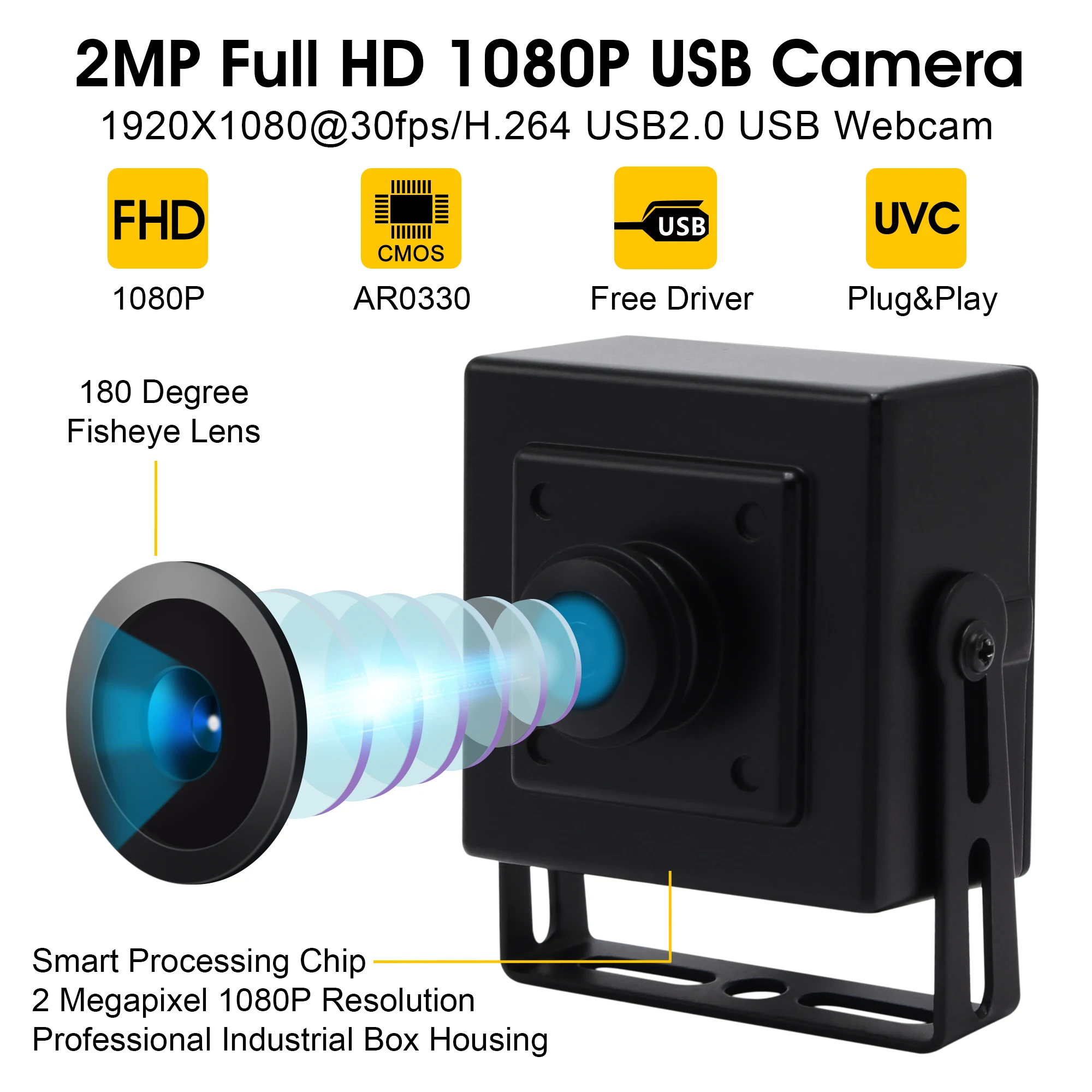 ELP OEM Mjpeg H.264 1080P Full HD UVC CMOS USB Camera Wide Angle 180 Degree Fisheye Mini USB Web Cam for Attendance Machine