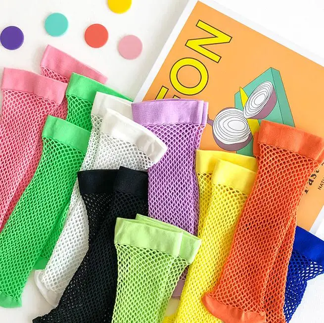 Ruffle baby girl knee high custom fishnet slouch socks kids frills lace socks baby girl ball socks toy wrist rattle anti slip